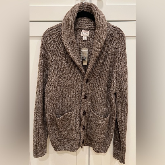 J.CREW MEN’S RUGGED MERINO WOOL-BLEND CARDIGAN SWEATER, SIZE M, NWT. - Picture 3 of 12